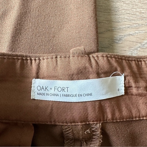 New Oak + Fort High Waisted Wide Leg Woven Pants Sz 0 - Picture 9 of 14